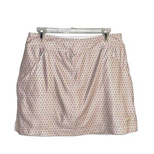 Slazenger White & Pink Geometric Golf Pocketed Sporty Skort Skirt Size Medium